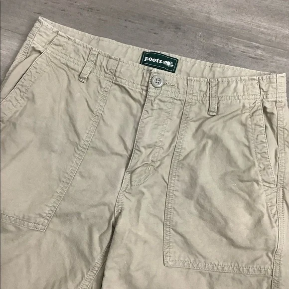 Men's Roots 30 Small Shorts Chino Khakis Khaki Darwstring Disc Golf Skater NWOT - Picture 5 of 8